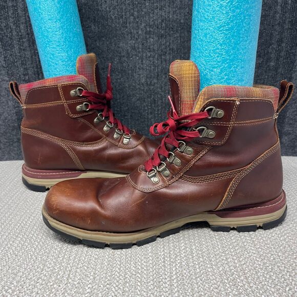 Timberland Heston Mid Gore-Tex Pendleton Wool Lined Leather Brown Boots Mens 14 main image 5